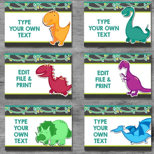dinosaur food tent labels dinosaur birthday buffet tent etsy