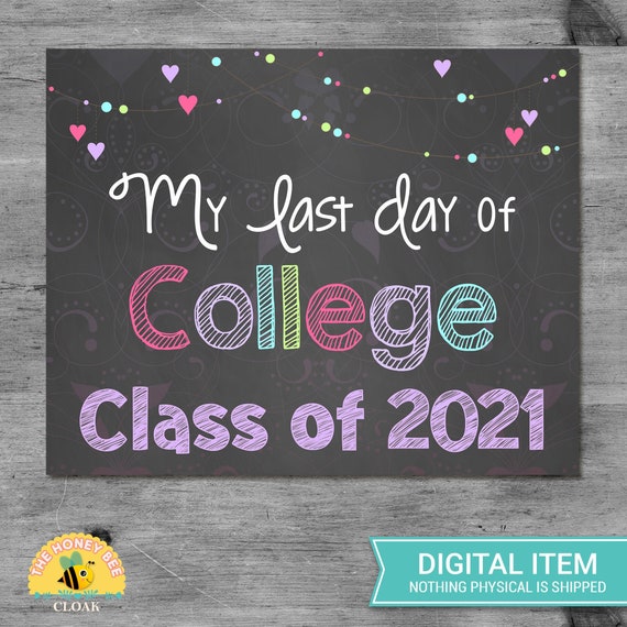 School Sign Photo Prop Digital Download Graduating CLASS OF 2021 Chalkboard Sign PRINTABLE 2021 Graduation Back to School Sign