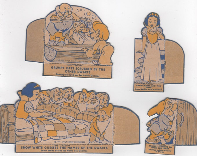 1937 Disney Snow White Cutouts. Vintage Paper Ephemera Etsy
