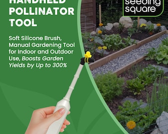 Seeding Square Handheld Pollinator Tool: Soft Silicone Brush for Gardening