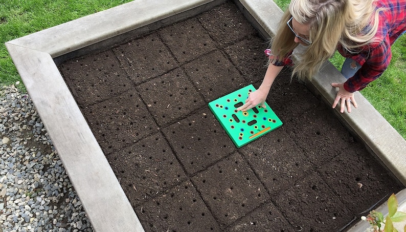 Seeding Square Square Foot Gardening Template Seed Spacing image 10