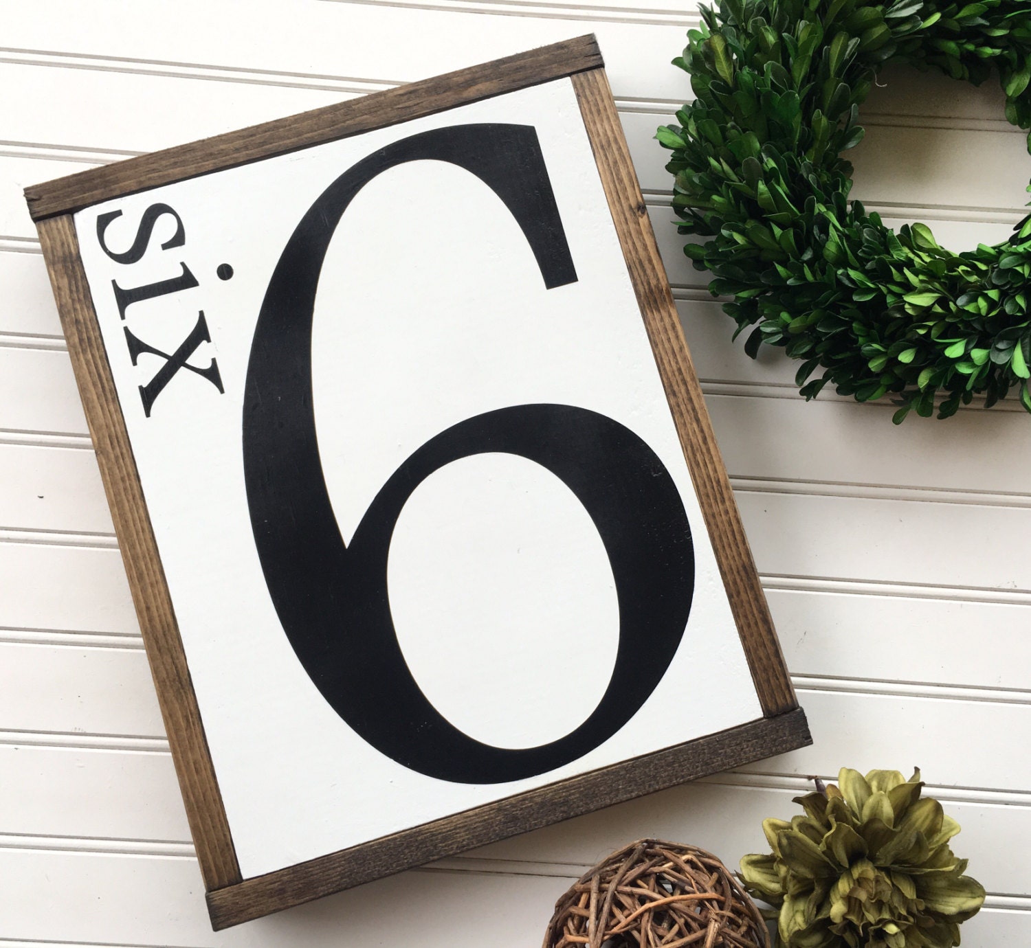 Family number wood sign wall decor rustic signgallery wall Etsy