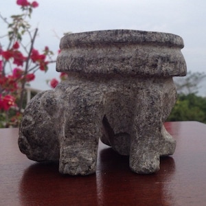 Borucan Indian Stone Metate, Grinding Stone Sculpture, Authentic, Historical, Limited