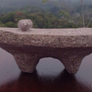 Borucan Indian Stone Metate, Grinding Stone Sculpture, Authentic, Historical, Limited