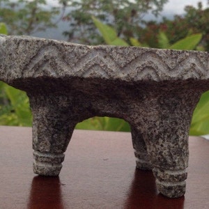 Borucan Indian Stone Metate, Grinding Stone Sculpture, Authentic, Historical, Limited