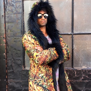 Mens festival fur coat online