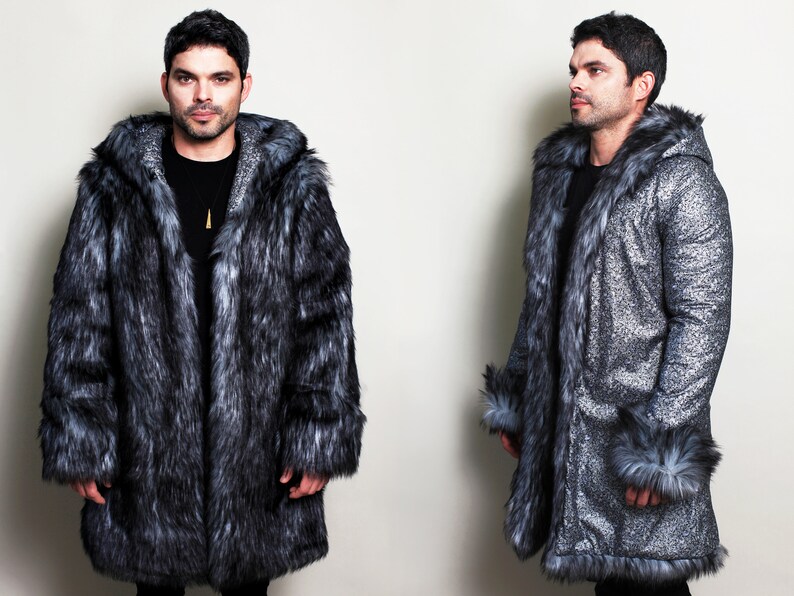 Wolf Fur Coat >> Silver Wolf Festival Grey Faux Fake Fur Coat Man Festival Clothing Trippy Iridescent Holographic Steampunk Boho Burning Rave Jacket Shuba Wolf Fur Coat >> Silver Wolf Festival Grey Faux Fake Fur Coat Man Festival Clothing Trippy Iridescent Holographic Steampunk Boho Burning Rave Jacket Shuba