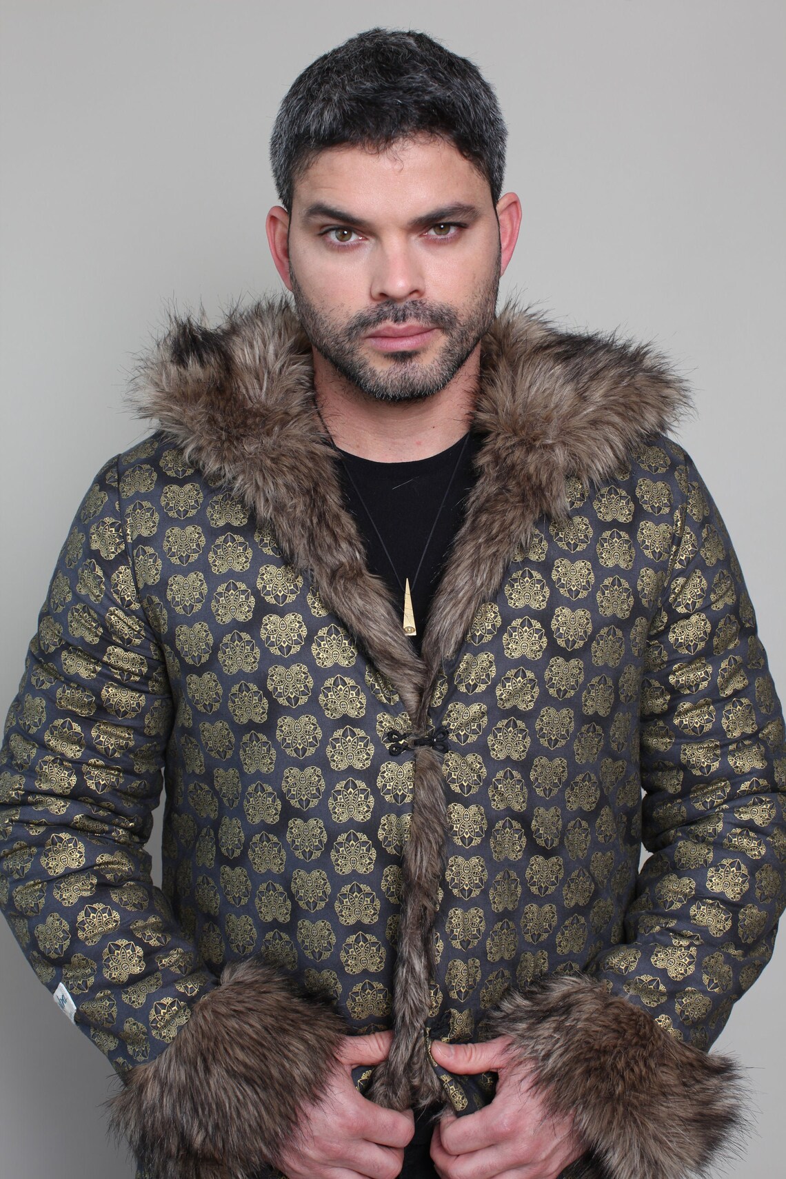 Brown Faux Fur Man Bear Coat Brown Fur Festival Hippie Boho Etsy