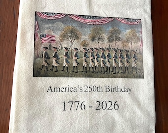 Marching Patriots 250th birthday towel