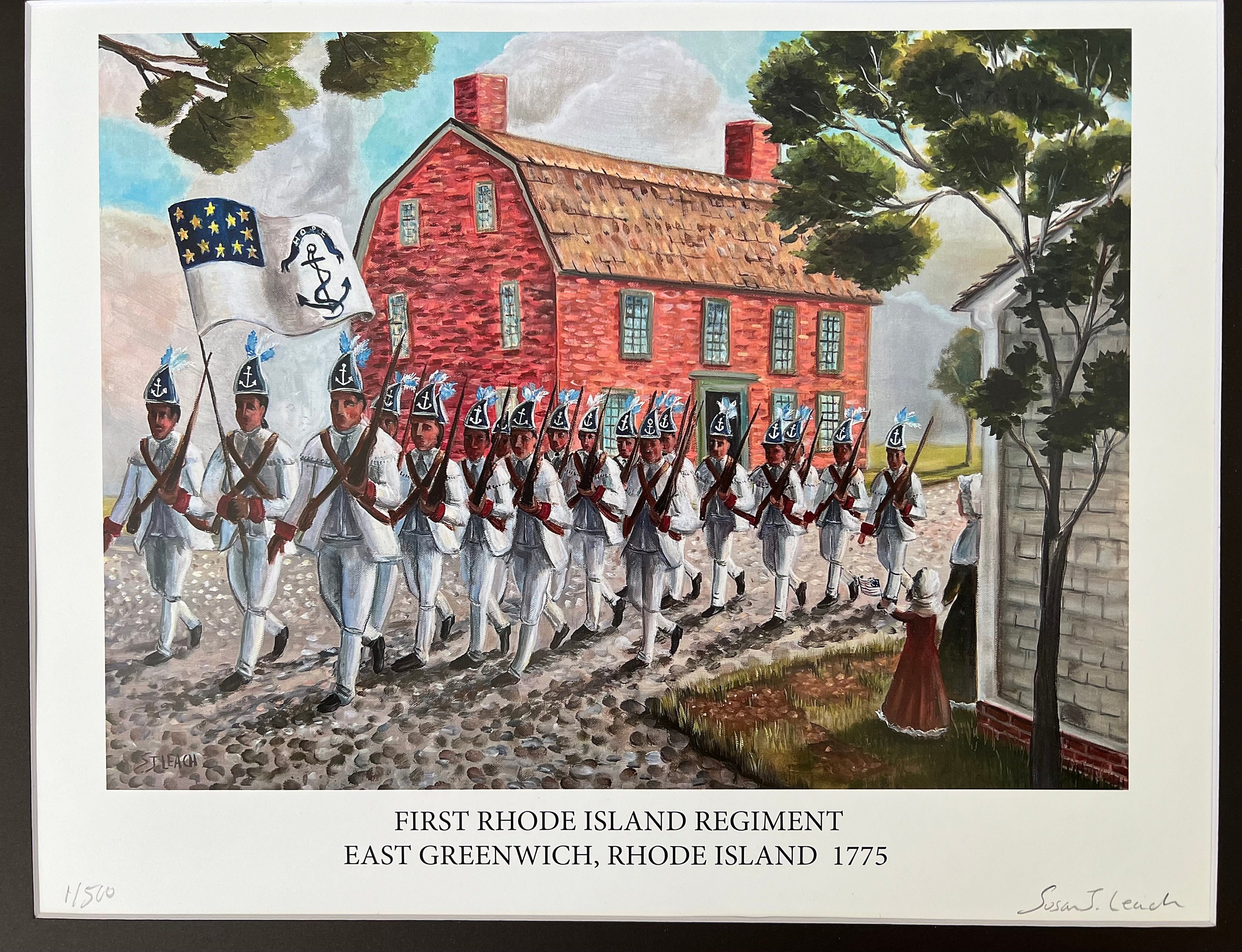 Rhode Island First Regiment Hand Signed, Limited, Edition Prints