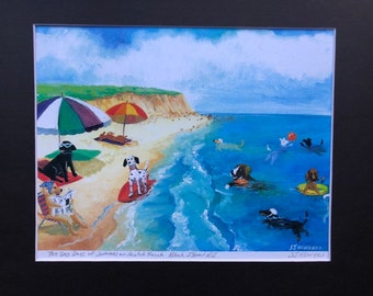The Dog Days of Summer at Scotch Beach , Block Island Rhode Island