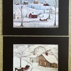 Two Winter prints, each sold separately