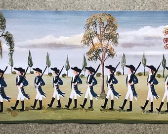 Marching Patriots adhesive mural wallpaper print
