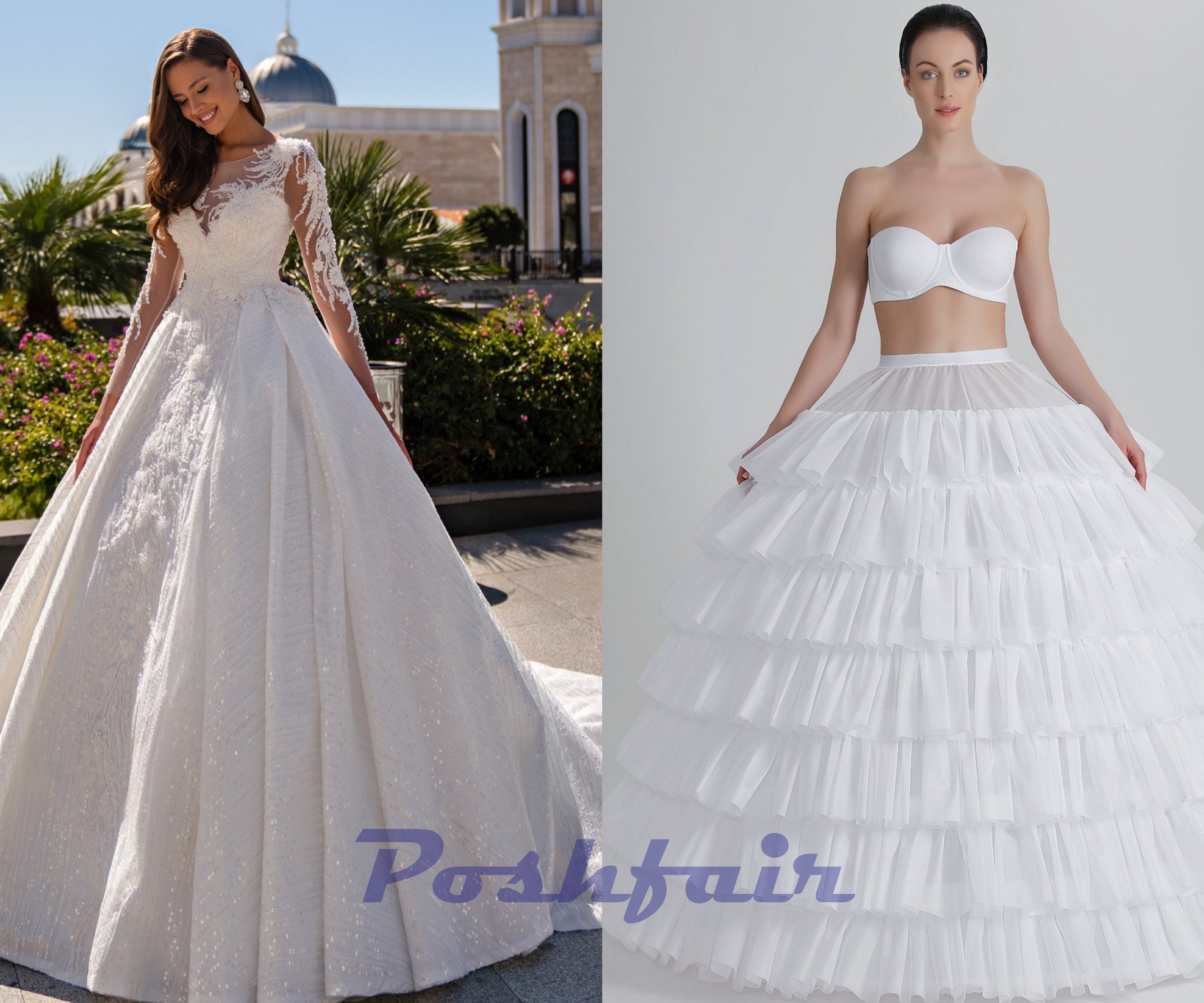What do you put under a wedding dress to make it poofy? - Quora