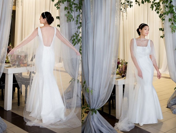 Mikado mermaid wedding clearance dress