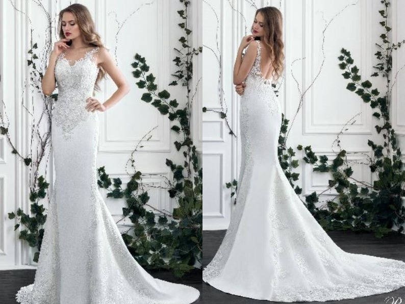 Alencon Lace Mermaid Wedding Dresses