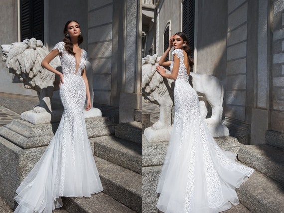 fit and flare boho wedding dress