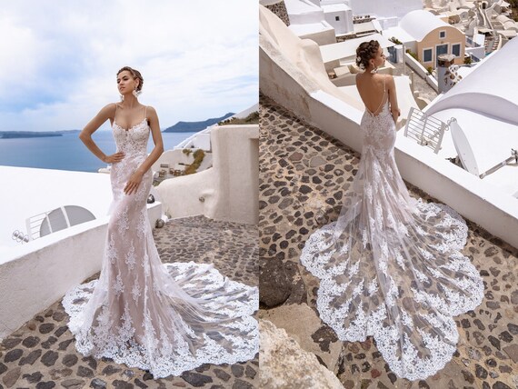 light lace wedding dress