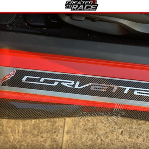 Décalcomanie de recouvrement de seuils de fibre de carbone Corvette C7 2014-2019