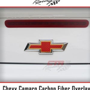Chevrolet Camaro 2010-2015 tronco emblema etiqueta recubrimiento fibra de carbono