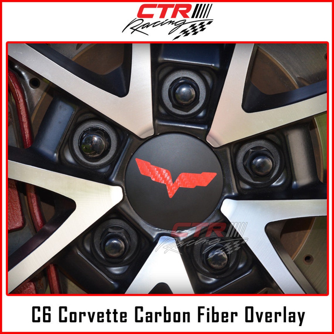 C6 Corvette Wheel Center Cap Rim Overlay Decal Carbon Fiber Etsy