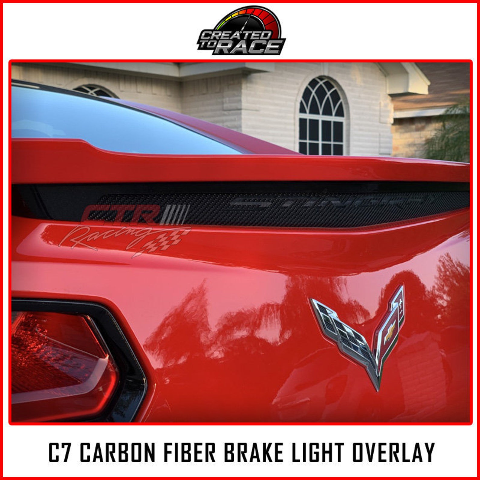 C7 Corvette Brake Light Carbon Fiber Stingray Overlay Decal Etsy