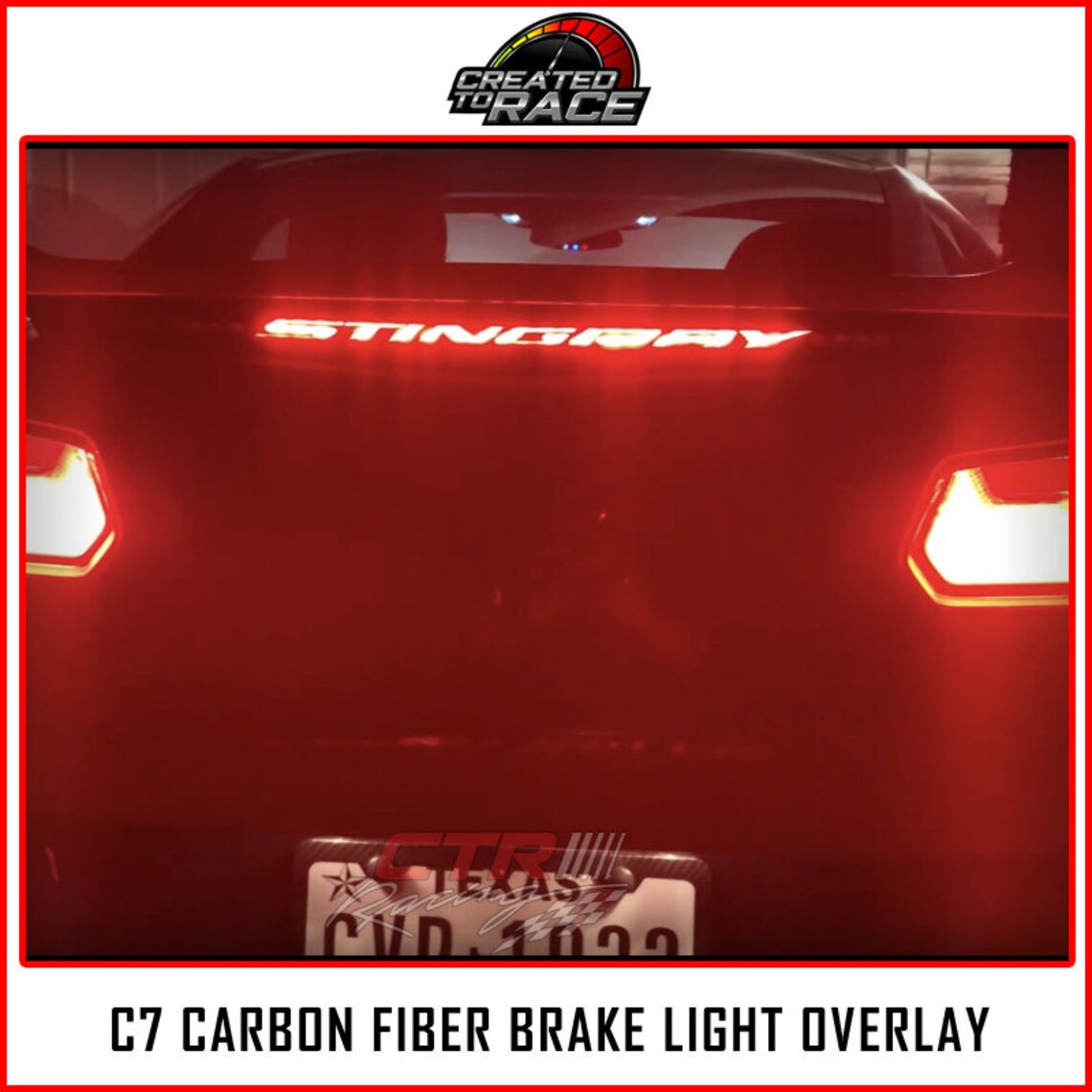 C7 Corvette Brake Light Carbon Fiber Stingray Overlay Decal Etsy