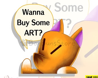 Wanna Buy Some Art? Peeker | Waterproof sticker, jolly redd, animal crossing