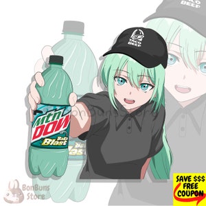 Taco Beep Baka Blast Decal | Waterproof sticker, itasha, taco bell, baja blast, meme, funny