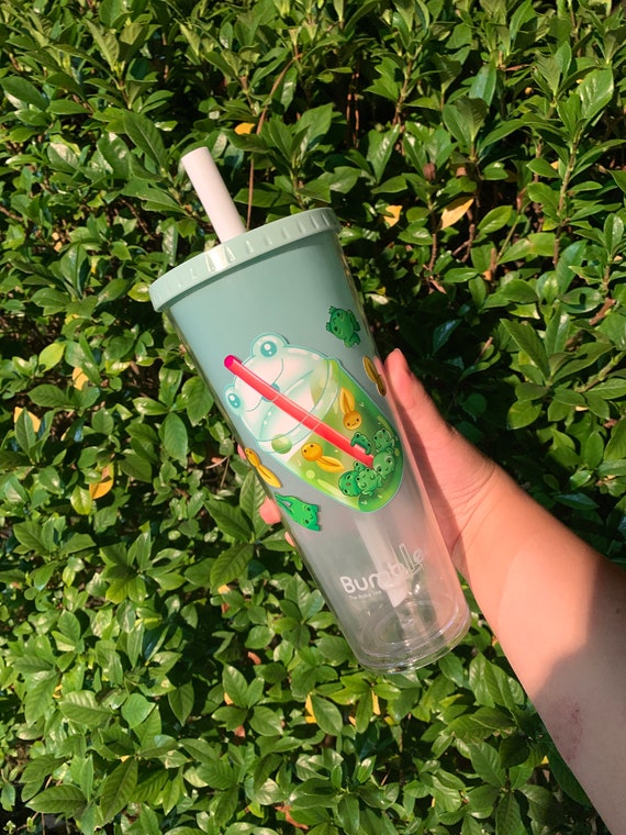 Cute Animal Crossing Cup with Straw