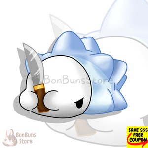 Snom with Knife Decal | Waterproof ice type, bug, worm, cold