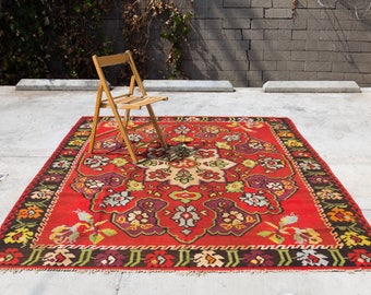 BESSEREBEAN Vintage Handmade Oriental Rug 10ft by 8ft