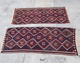 Vintage Handmade - Anatolian - Turkish Kilim - VAN - 7.5 by 3.2ft