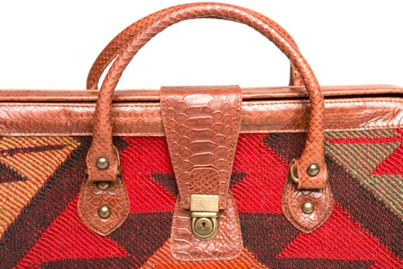 Vintage Handmade Anatolian Kilim Carpet Bag - Doc… - image 8