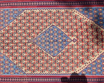 Vintage Handmade Persian Senneh Rug