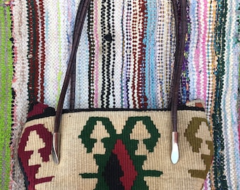 Vintage Handmade Anatolian Kilim - Tote - Handbag