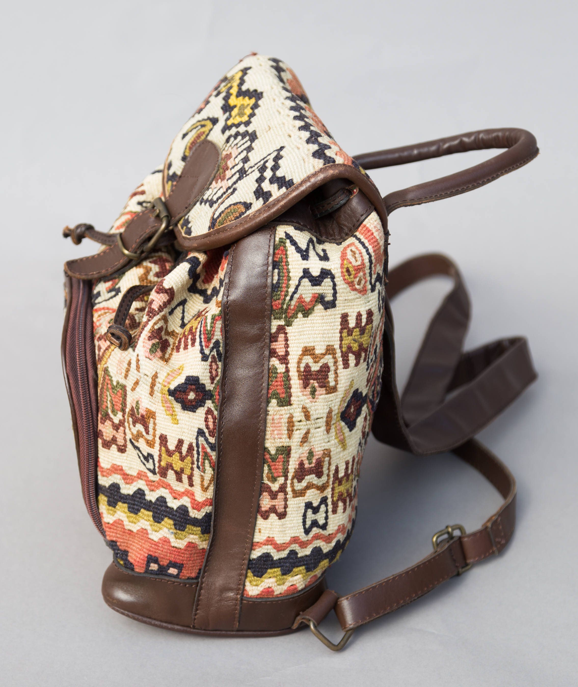 Vintage Handmade Anatolian Rug Backpack - Etsy display picture 2
