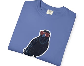 Cool Crow Wearing Sunglasses T-shirt | Cool Raven Graphic Tee