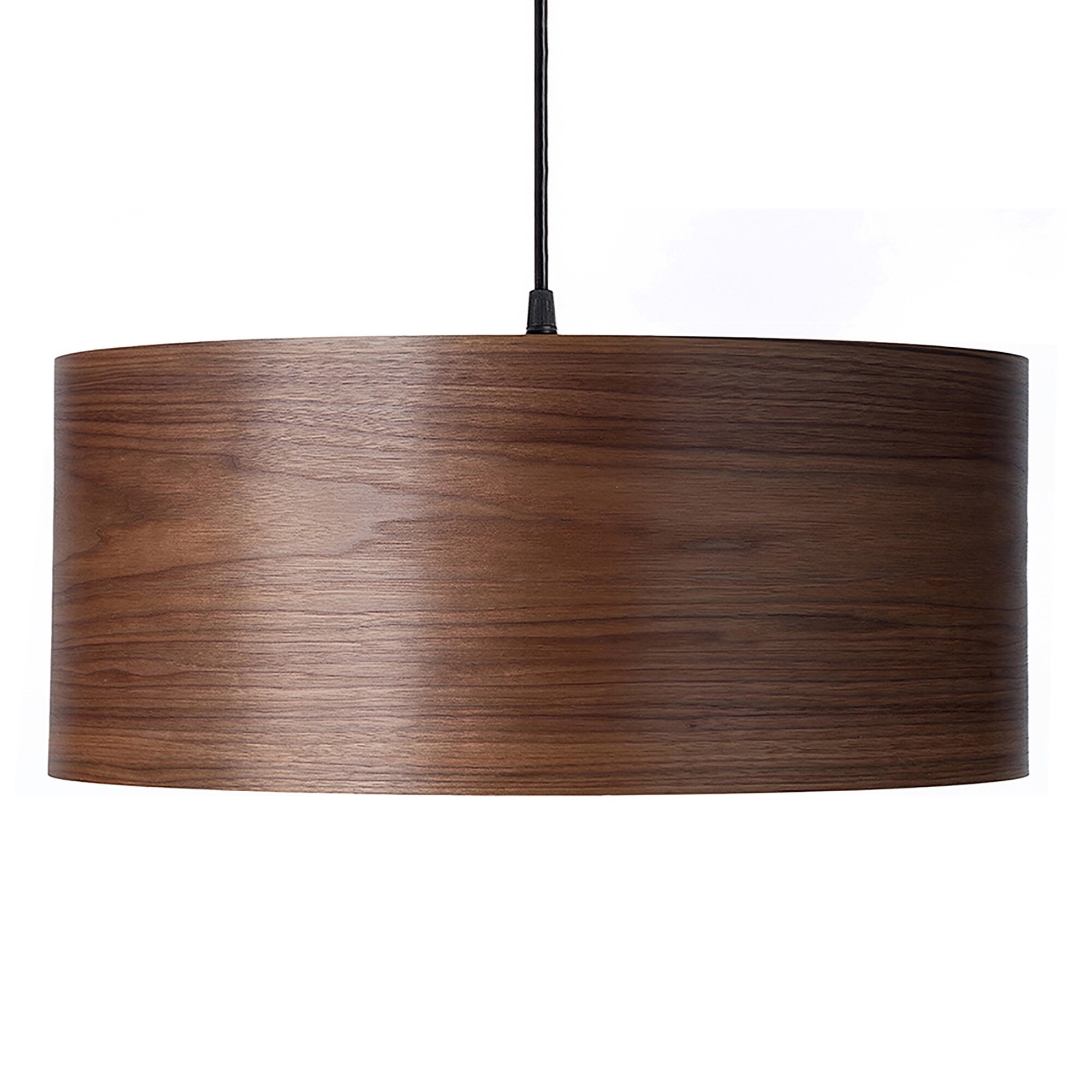 Walnut Wood Drum 23 Chandelier Pendant 