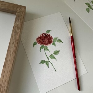 Pintura original pintada à mão aquarela original aquarela ilustração floral decoração para casa decoração de berçário arte de parede presente 5 x 7 polegadas sem moldura