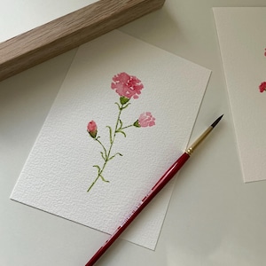 Original Aquarell Blumen Illustration handgemalte Aquarell Blumen Illustration home Dekor Geschenk 13 x 18 cm ungerahmt