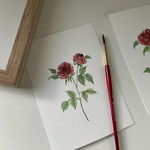 Original Aquarell Blumen Illustration handgemalte Aquarell Blumen Illustration home Dekor Geschenk 13 x 18 cm ungerahmt