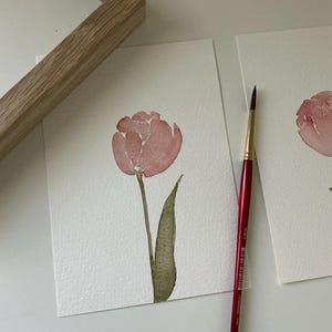 Pintura original em aquarela pintada à mão, ilustração floral em aquarela, decoração para casa, berçário, arte de parede, presente feito à mão, 5 x 7 polegadas, sem moldura