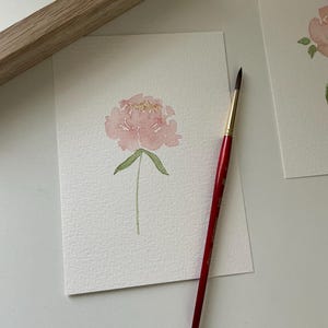 Pintura original em aquarela pintada à mão, ilustração floral em aquarela, decoração para casa, berçário, arte de parede, presente feito à mão, 5 x 7 polegadas, sem moldura