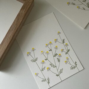 オリジナルの手描きの花のイラスト、ペンとインクのオリジナル絵画、花柄のホームデコレーション、保育園の装飾、壁アート、ギフト、5 x 7インチ、フレームなし