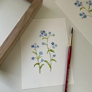 Original Aquarell Blumen Illustration handgemalte Aquarell Blumen Illustration home Dekor Geschenk 13 x 18 cm ungerahmt