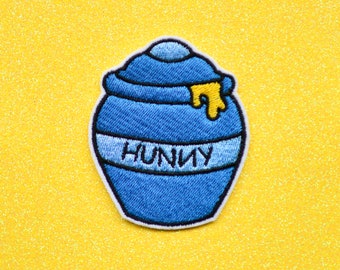 Hunny Pot Embroidered Iron On Patch