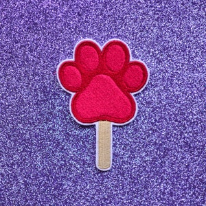 Pawpsicle Embroidered Iron On Patch