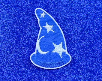 Sorcerer Hat Embroidered Iron On Patch