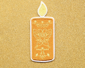 Abuela's Candle Embroidered Iron On Patch